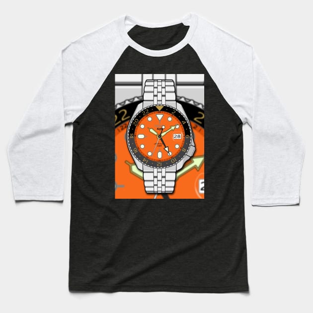 Seiko 5 SKK005 GMT Baseball T-Shirt by HSDESIGNS